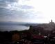 Panorama e nebbia sul lago di Bolsena